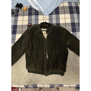 Tucson Dry Goods Mens L Brown Flannel Lined Zip Front Corduroy Jacket